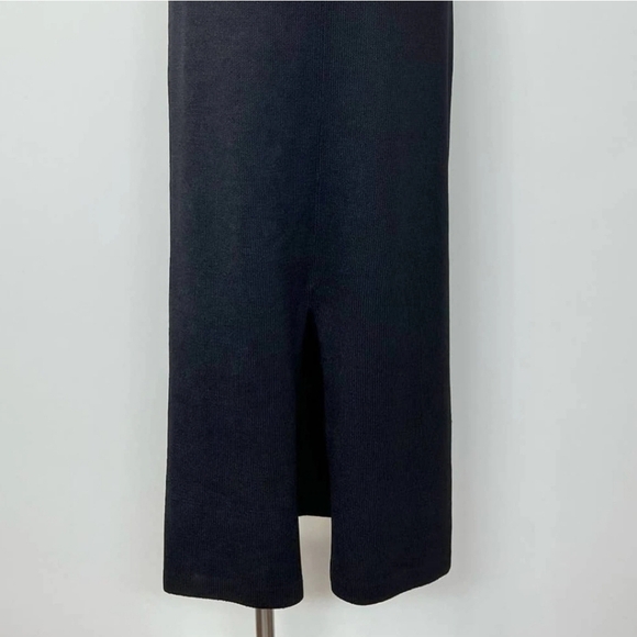 St. John Basics Womens Elastic Waist Maxi Skirt Black Size 12 Santana Knit - Picture 4 of 8